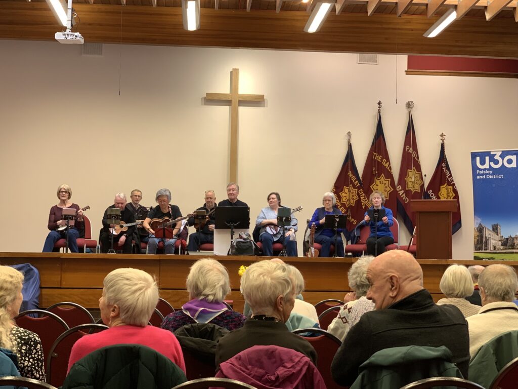 Ukulele Group entertaining Paisley and District u3a