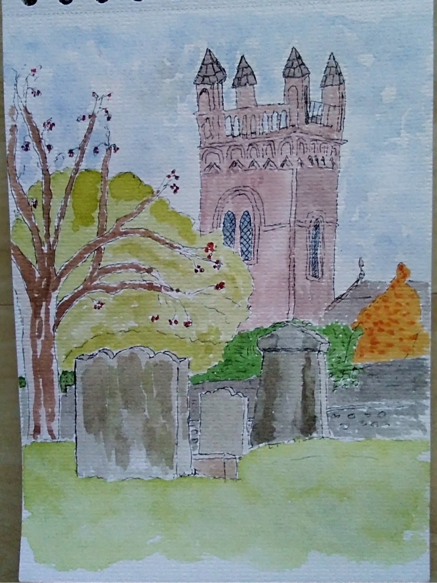 Sketch of Orr Square Church tower