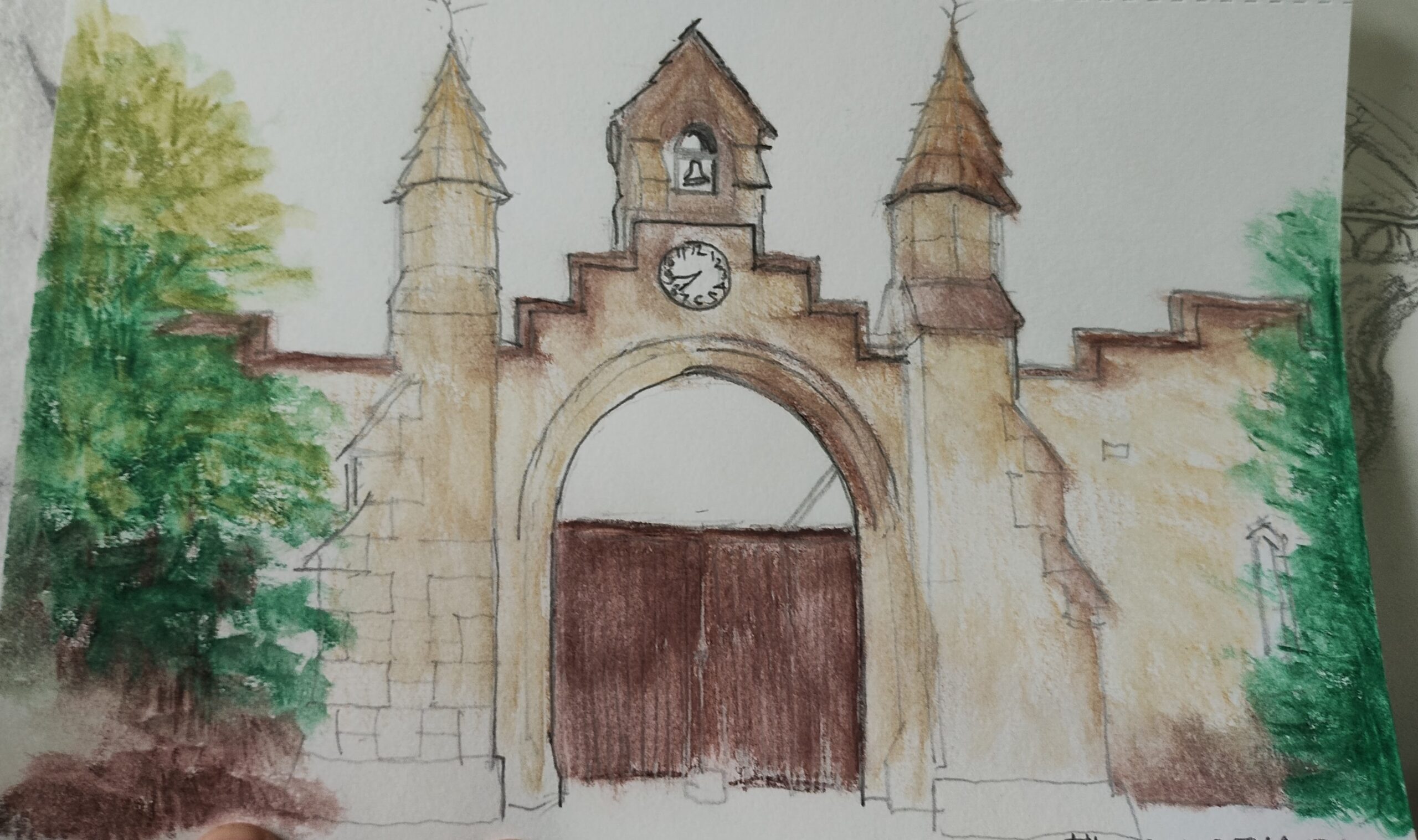 Rouken Glen Courtyard sketch